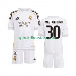 Real Madrid Kinderset Heim trikot 2025-2026 Kurzarm Mastantuono 30