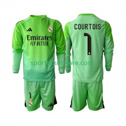 Real Madrid Kinderset Auswärts trikot 2025-2026 Langarm Thibaut Courtois 1
