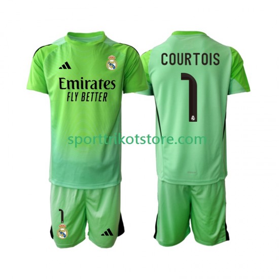 Real Madrid Kinderset Auswärts trikot 2025-2026 Kurzarm Thibaut Courtois 1