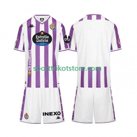 Real Valladolid Kinderset Heim trikot 2025-2026 Kurzarm