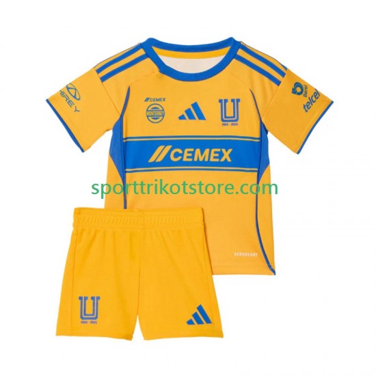 UANL Tigres Kinderset Heim trikot 2025-2026 Kurzarm