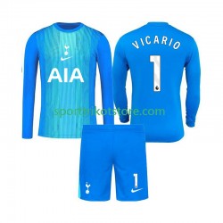 Tottenham Hotspur Kinderset Auswärts trikot 2025-2026 Langarm Torwart Guglielmo Vicario 1