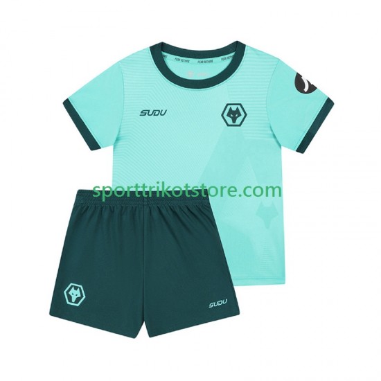Wolverhampton Wanderers Kinderset Auswärts trikot 2025-2026 Kurzarm