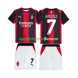 AC Mailand Kinderset Heim trikot 2027-2028 Kurzarm Gimenez 7