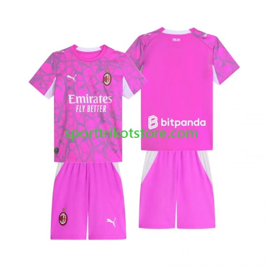 AC Mailand Kinderset Auswärts trikot 2027-2028 Kurzarm Torwart