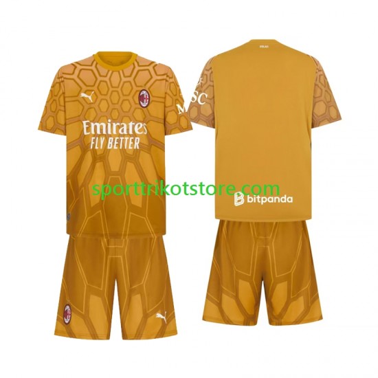 AC Mailand Kinderset Heim trikot 2027-2028 Kurzarm Torwart