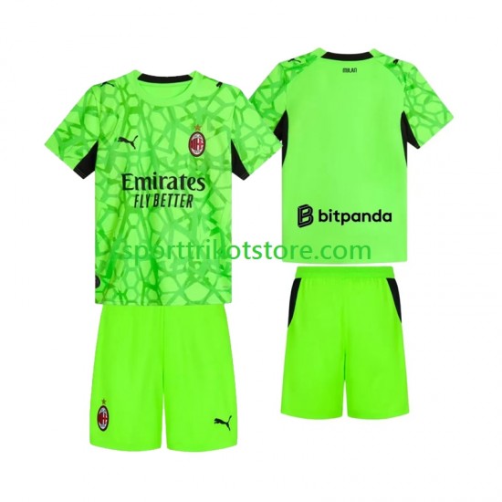 AC Mailand Kinderset Ausweich trikot 2027-2028 Kurzarm Torwart