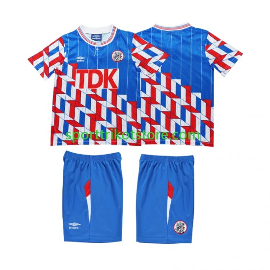 Retro Ajax Amsterdam Kinderset Auswärts trikot 1990 Langarm 1989
