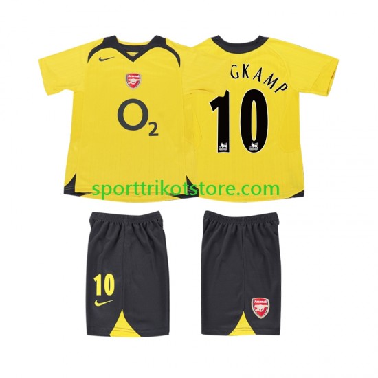 Retro Arsenal Kinderset Auswärts trikot 2006 Kurzarm BERGKAMP 10 2005
