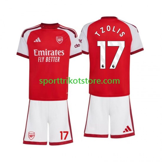 Arsenal Kinderset Heim trikot 2027-2028 Kurzarm Christos Tzolis 17