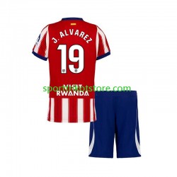 Atlético Madrid Kinderset Heim trikot 2027-2028 Kurzarm Julian Alvarez 19