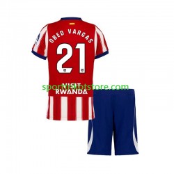 Atlético Madrid Kinderset Heim trikot 2027-2028 Kurzarm Obed Vargas 21