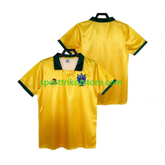 Retro Brasilien Herren Heim trikot Kurzarm 1988