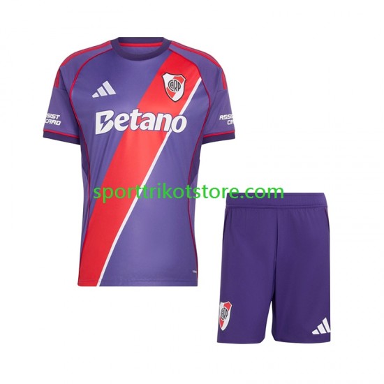 River Plate Kinderset Ausweich trikot 2027-2028 Kurzarm