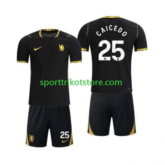 Chelsea Kinderset Auswärts trikot 2027-2028 Kurzarm Moises Caicedo 25