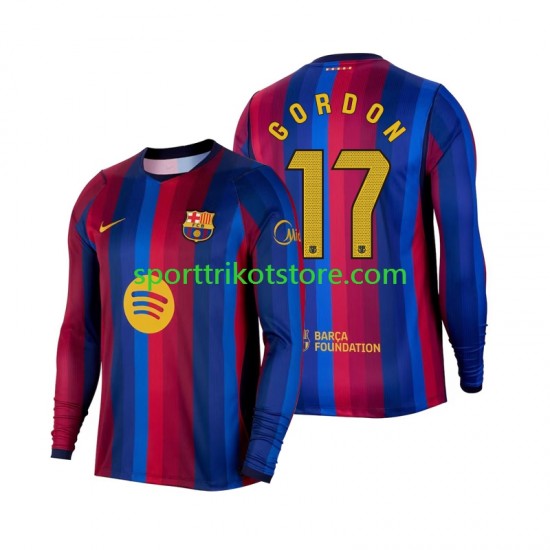 FC Barcelona Herren Heim trikot 2027-2028 Langarm Anthony Gordon 17