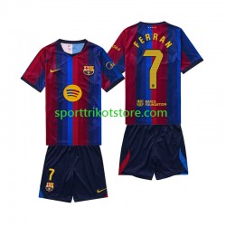 FC Barcelona Kinderset Heim trikot 2027-2028 Kurzarm Ferran Torres 7