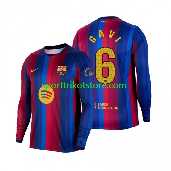 FC Barcelona Herren Heim trikot 2027-2028 Langarm Gavi 6