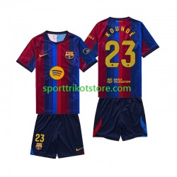 FC Barcelona Kinderset Heim trikot 2027-2028 Kurzarm Jules Kounde 23