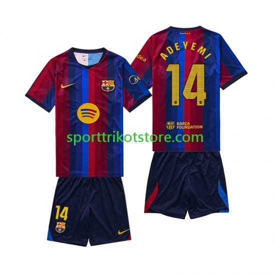 FC Barcelona Kinderset Heim trikot 2027-2028 Kurzarm Karim Adeyemi 14