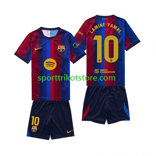 FC Barcelona Kinderset Heim trikot 2027-2028 Kurzarm Lamine Yamal 10