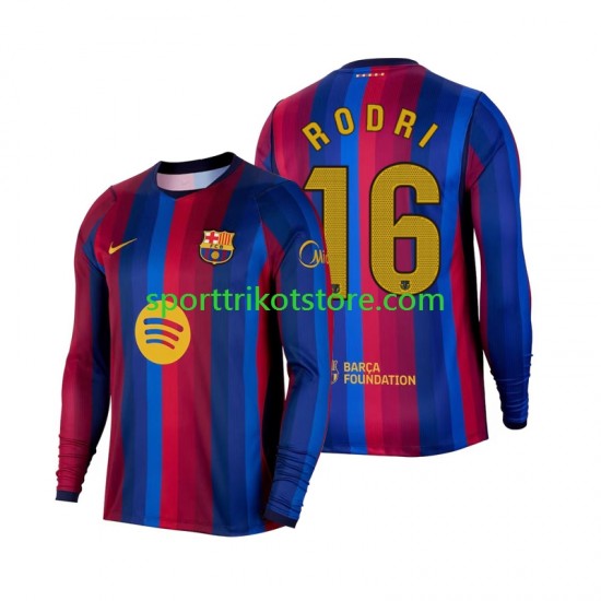 FC Barcelona Herren Heim trikot 2027-2028 Langarm Rodri 16