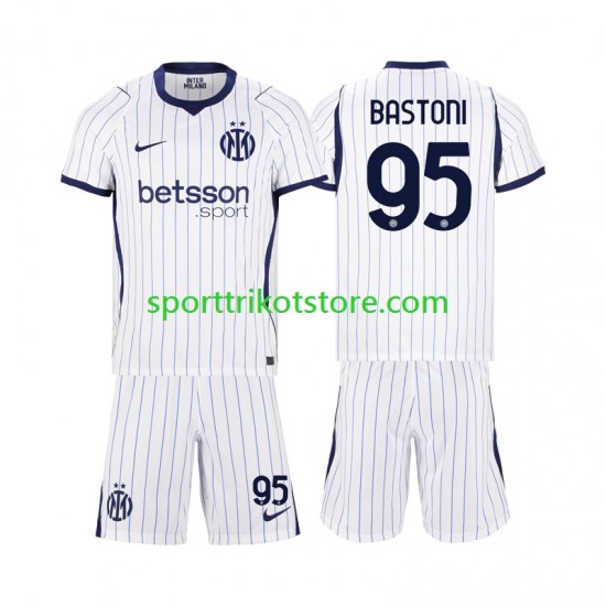 Inter Mailand Kinderset Auswärts trikot 2027-2028 Kurzarm Alessandro Bastoni 95