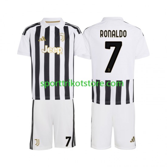 Juventus Turin Kinderset Heim trikot 2027-2028 Kurzarm Cristiano Ronaldo 7
