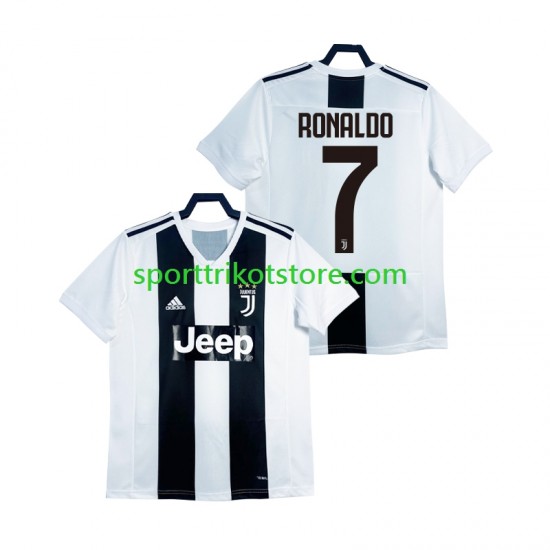 Retro Juventus Turin Herren Heim trikot Kurzarm Cristiano Ronaldo 2018 2019