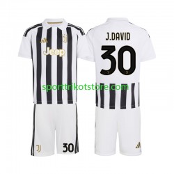 Juventus Turin Kinderset Heim trikot 2027-2028 Kurzarm Jonathan David 30