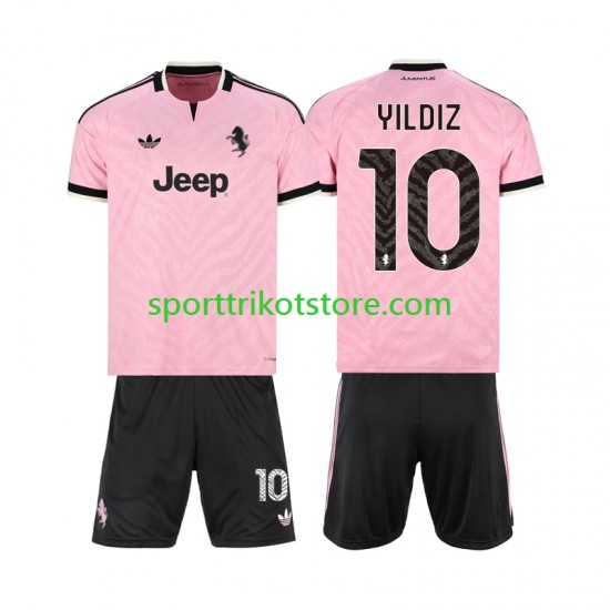 Juventus Turin Kinderset Auswärts trikot 2027-2028 Kurzarm Kenan Yildiz 10