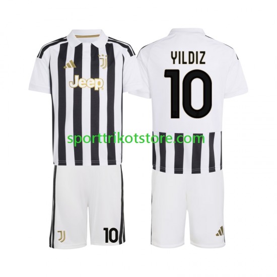 Juventus Turin Kinderset Heim trikot 2027-2028 Kurzarm Kenan Yildiz 10