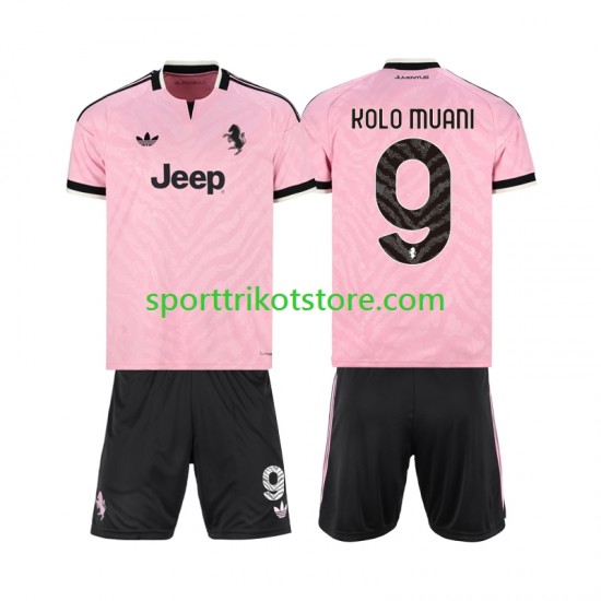 Juventus Turin Kinderset Auswärts trikot 2027-2028 Kurzarm Randal Kolo Muani 9