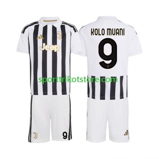 Juventus Turin Kinderset Heim trikot 2027-2028 Kurzarm Randal Kolo Muani 9