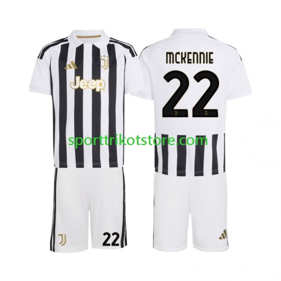 Juventus Turin Kinderset Heim trikot 2027-2028 Kurzarm Weston McKennie 22