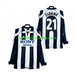 Retro Juventus Turin Herren Heim trikot Langarm ZIDANE 21 1997 1998