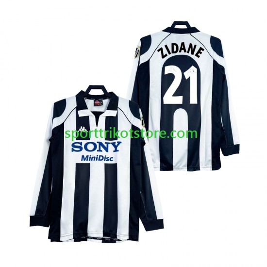 Retro Juventus Turin Herren Heim trikot Langarm ZIDANE 21 1997 1998