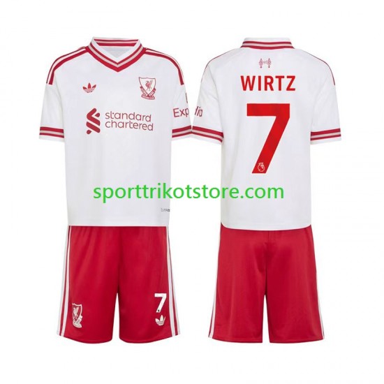 Liverpool Kinderset Auswärts trikot 2027-2028 Kurzarm Florian Wirtz 7