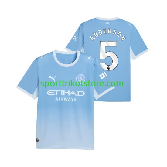 Manchester City Herren Heim trikot 2027-2028 Kurzarm Elliot Anderson 5