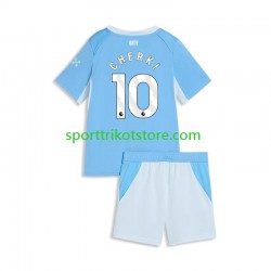 Manchester City Kinderset Heim trikot 2027-2028 Kurzarm Rayan Cherki 10
