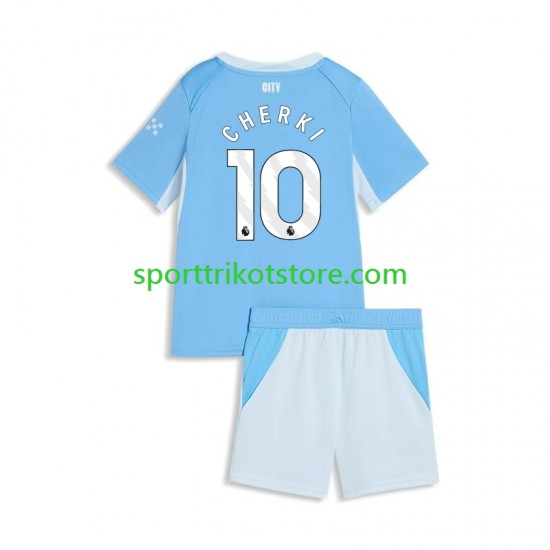 Manchester City Kinderset Heim trikot 2027-2028 Kurzarm Rayan Cherki 10