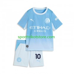 Manchester City Kinderset Heim trikot 2027-2028 Kurzarm Rayan Cherki 10
