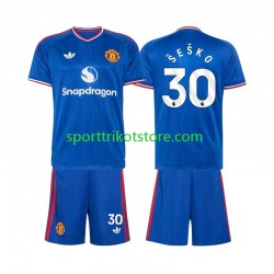 Manchester United Kinderset Auswärts trikot 2027-2028 Kurzarm Benjamin Sesko 30