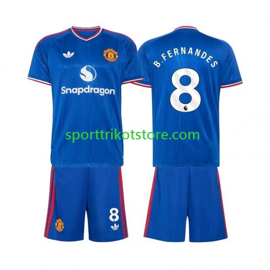 Manchester United Kinderset Auswärts trikot 2027-2028 Kurzarm Bruno Fernandes 8
