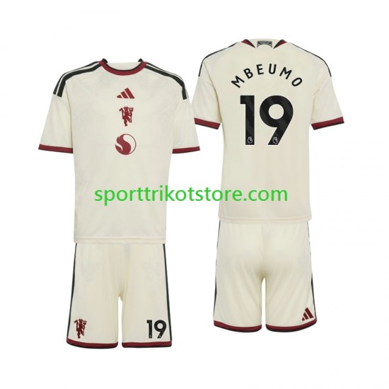 Manchester United Kinderset Ausweich trikot 2027-2028 Kurzarm Bryan Mbeumo 19