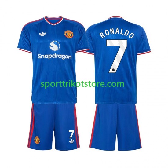 Manchester United Kinderset Auswärts trikot 2027-2028 Kurzarm Cristiano Ronaldo 7