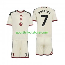 Manchester United Kinderset Ausweich trikot 2027-2028 Kurzarm Cristiano Ronaldo 7
