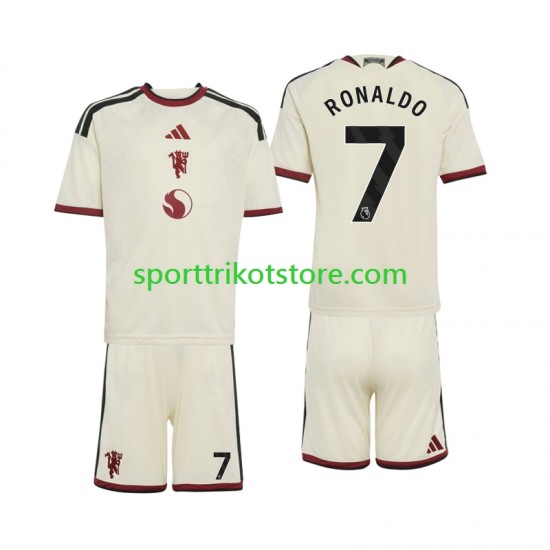 Manchester United Kinderset Ausweich trikot 2027-2028 Kurzarm Cristiano Ronaldo 7