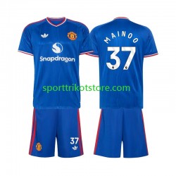 Manchester United Kinderset Auswärts trikot 2027-2028 Kurzarm Kobbie Mainoo 37