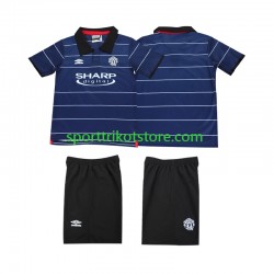 Retro Manchester United Kinderset Auswärts trikot 1999 Kurzarm 2000